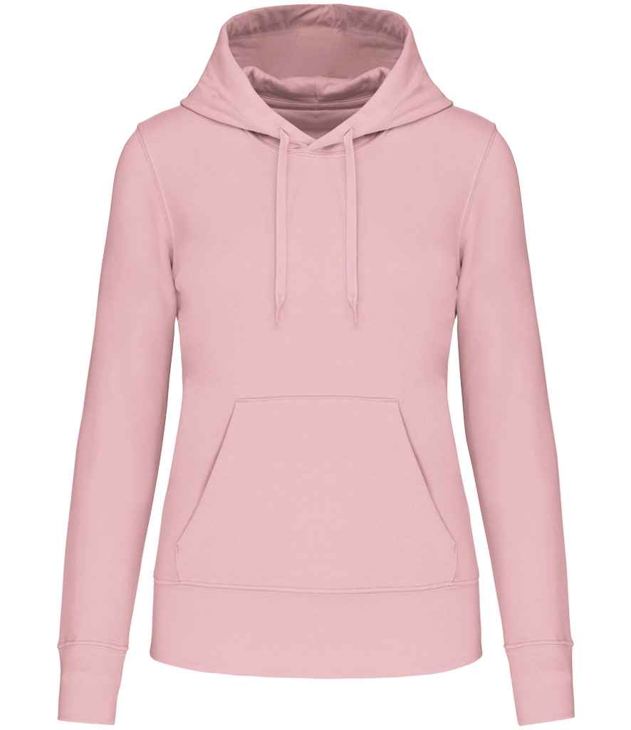 Kariban Ladies Eco Friendly Hooded Sweatshirt Pale Pink