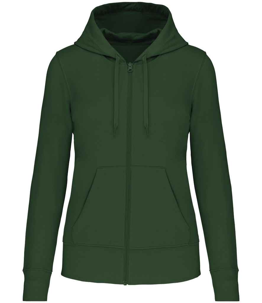 Kariban Ladies Eco Friendly Full Zip Hoodie Forest Green