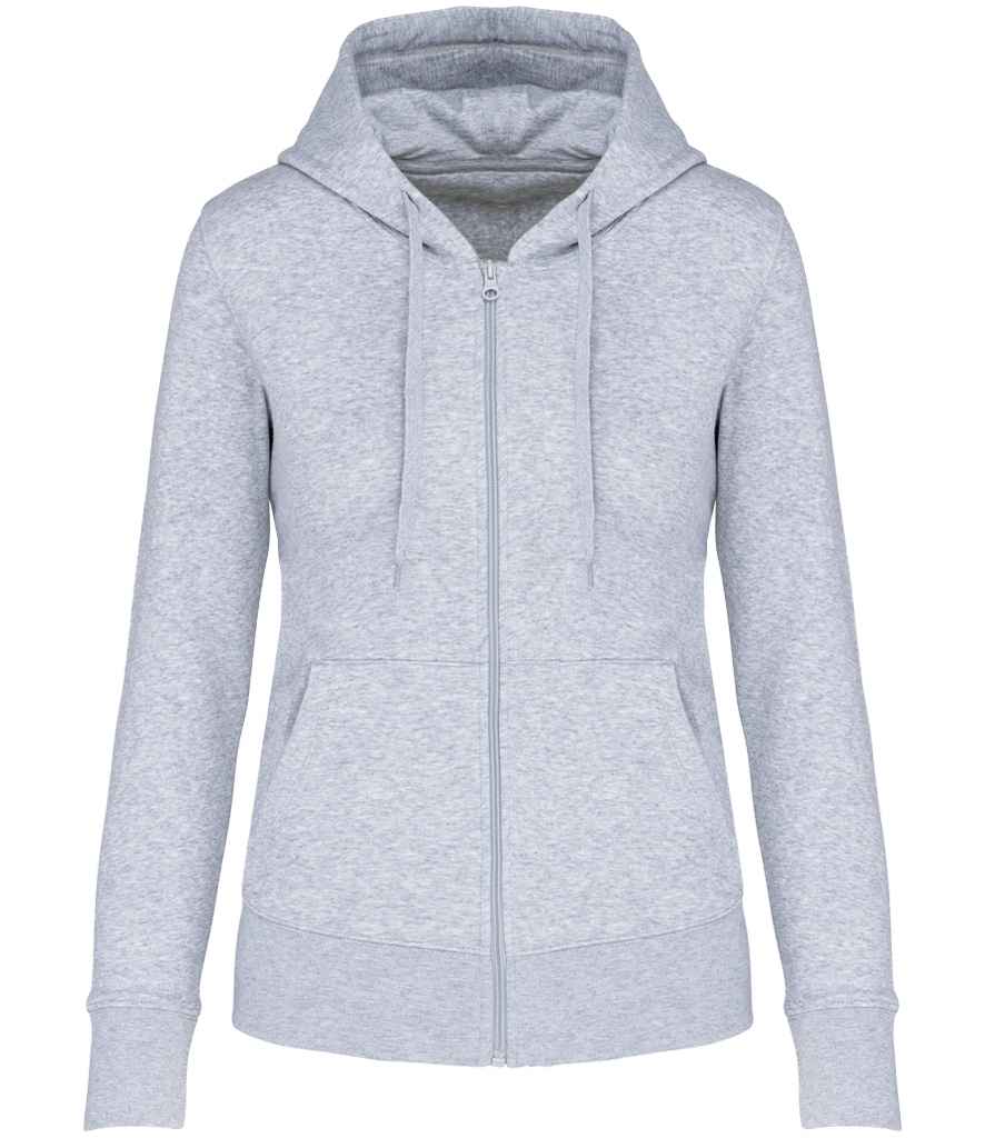 Kariban Ladies Eco Friendly Full Zip Hoodie Oxford Grey