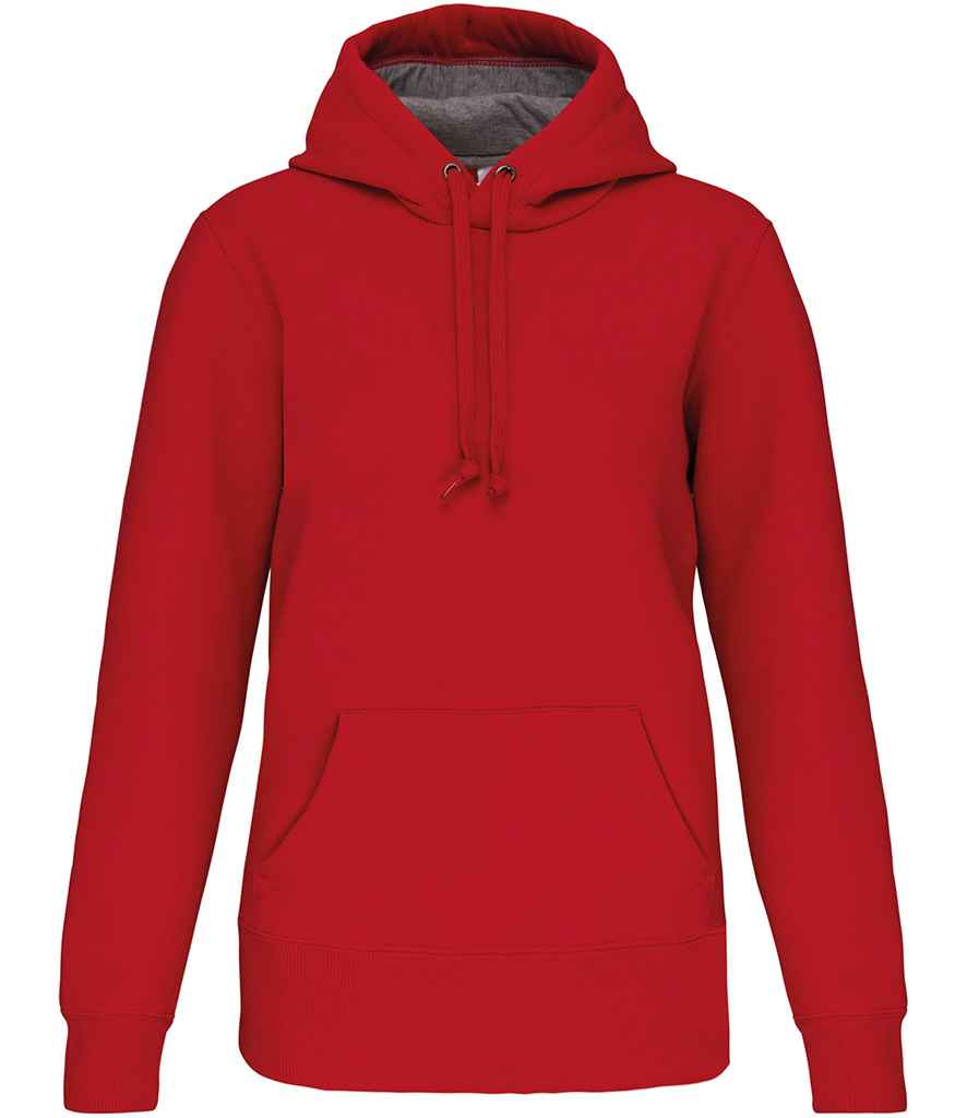 Kariban Heavy Contrast Hoodie Red