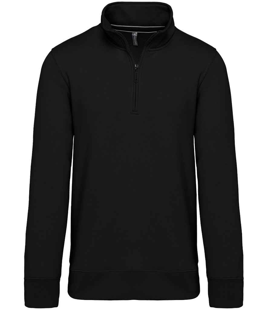 Kariban Zip Neck Sweatshirt Black
