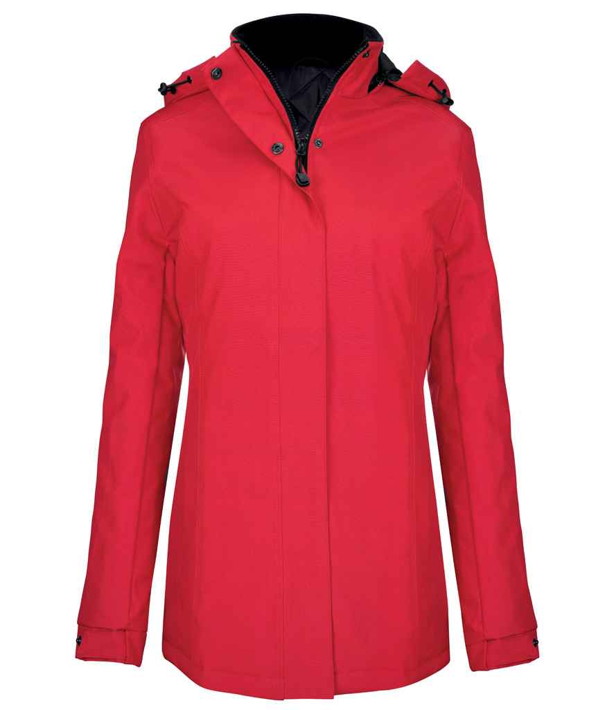 Kariban Ladies Parka Jacket Red