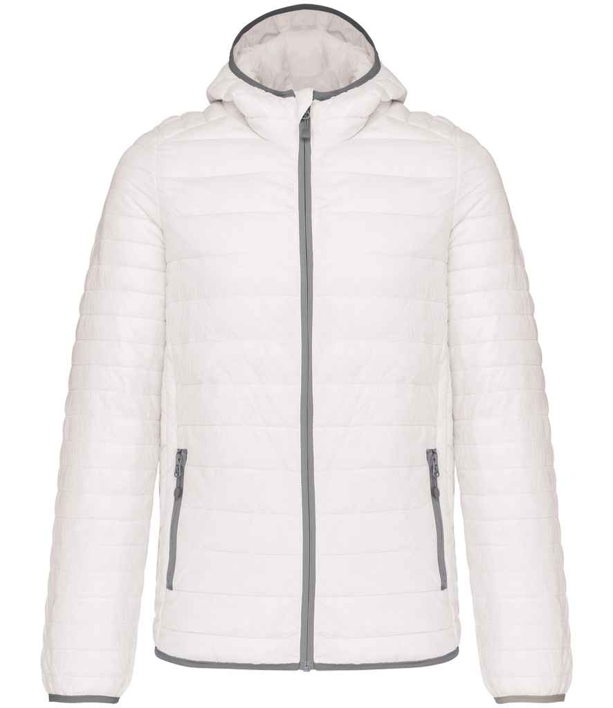 Kariban Lightweight Hooded Padded Jacket White