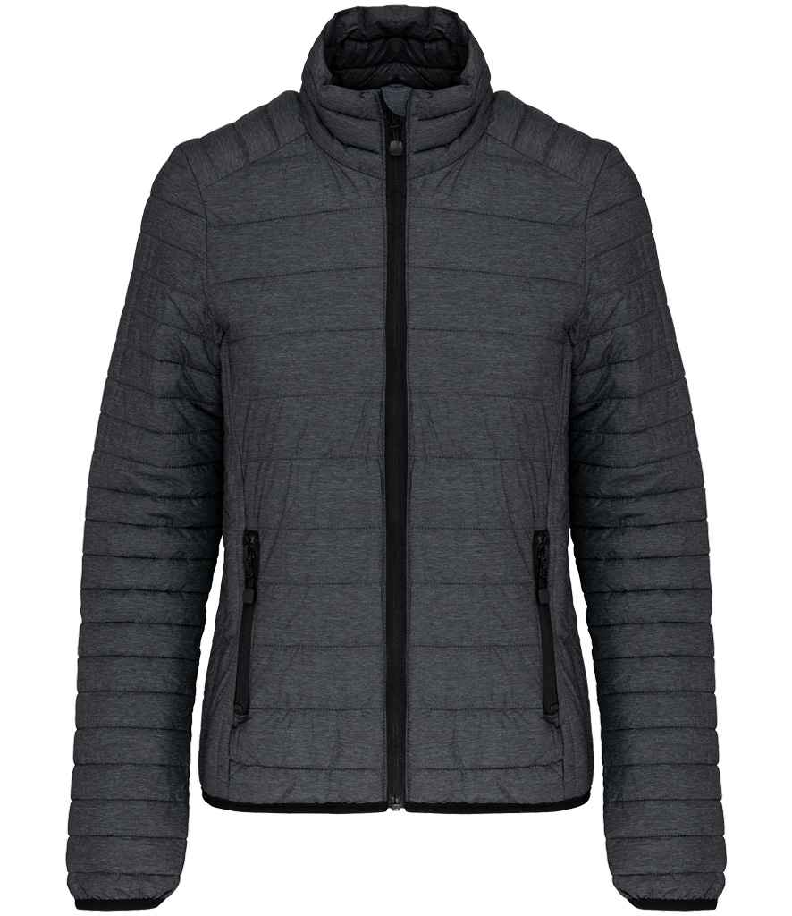 Kariban Ladies Lightweight Padded Jacket Marl Dark Grey