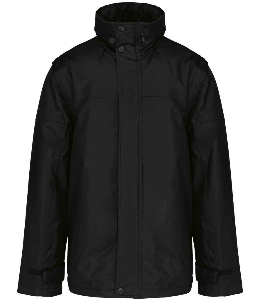 Kariban Factory Zip Off Sleeve Jacket Black/Black