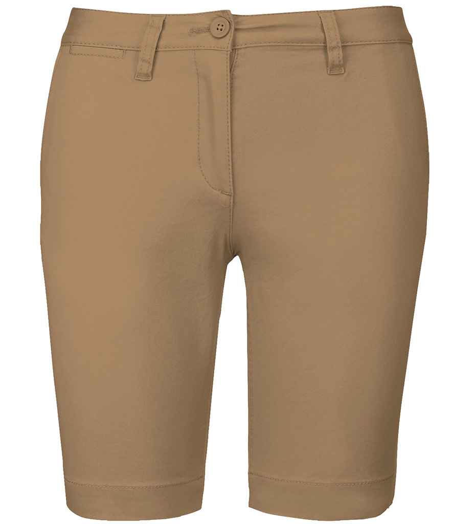 Kariban Ladies Chino Bermuda Shorts Camel