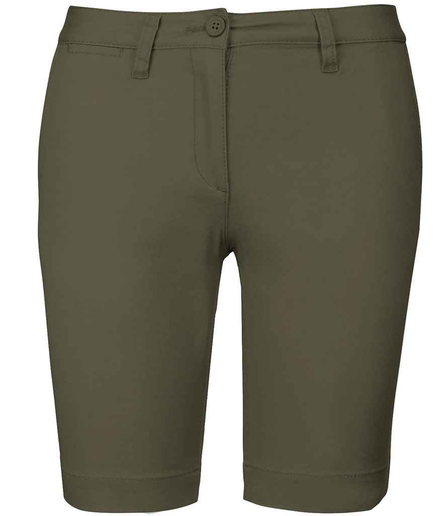Kariban Ladies Chino Bermuda Shorts Light Khaki