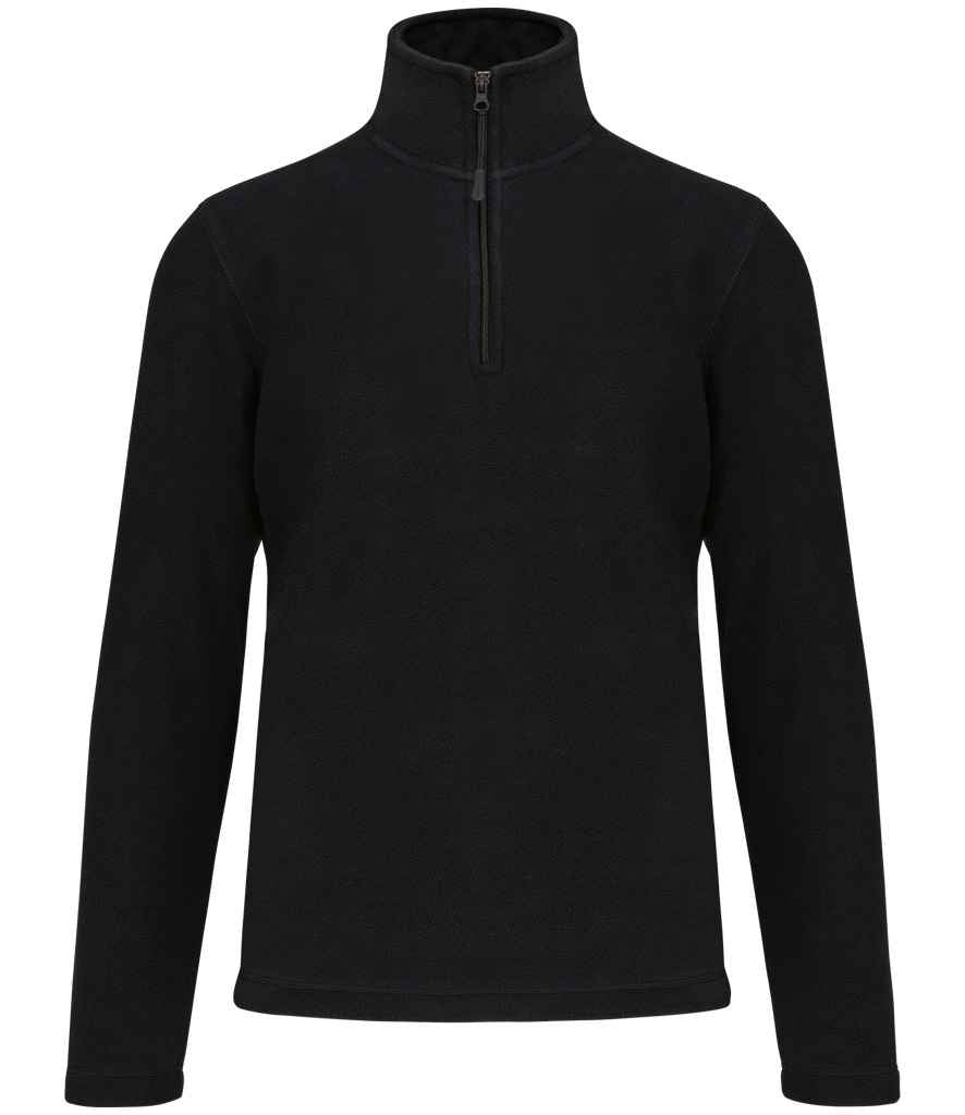 Kariban Enzo Zip Neck Micro Fleece Black