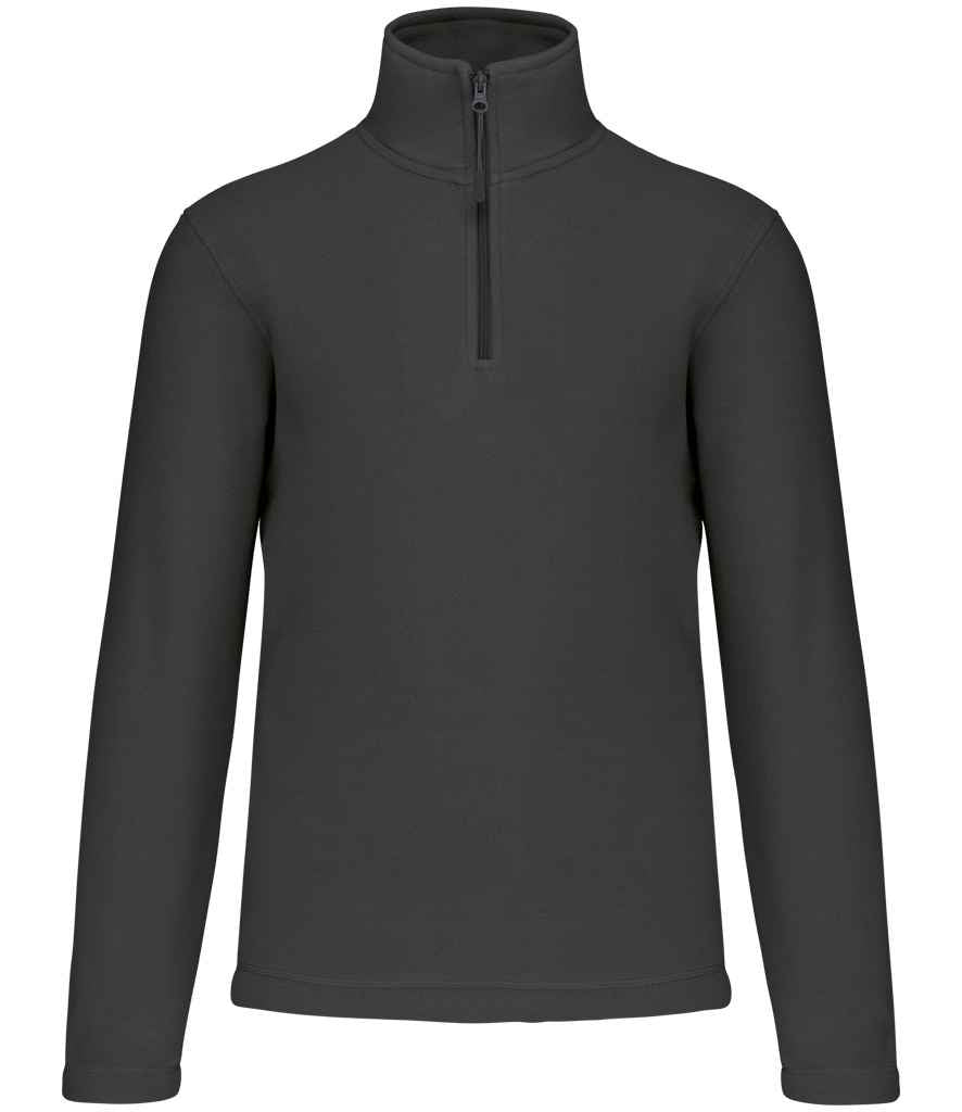 Kariban Enzo Zip Neck Micro Fleece Dark Grey