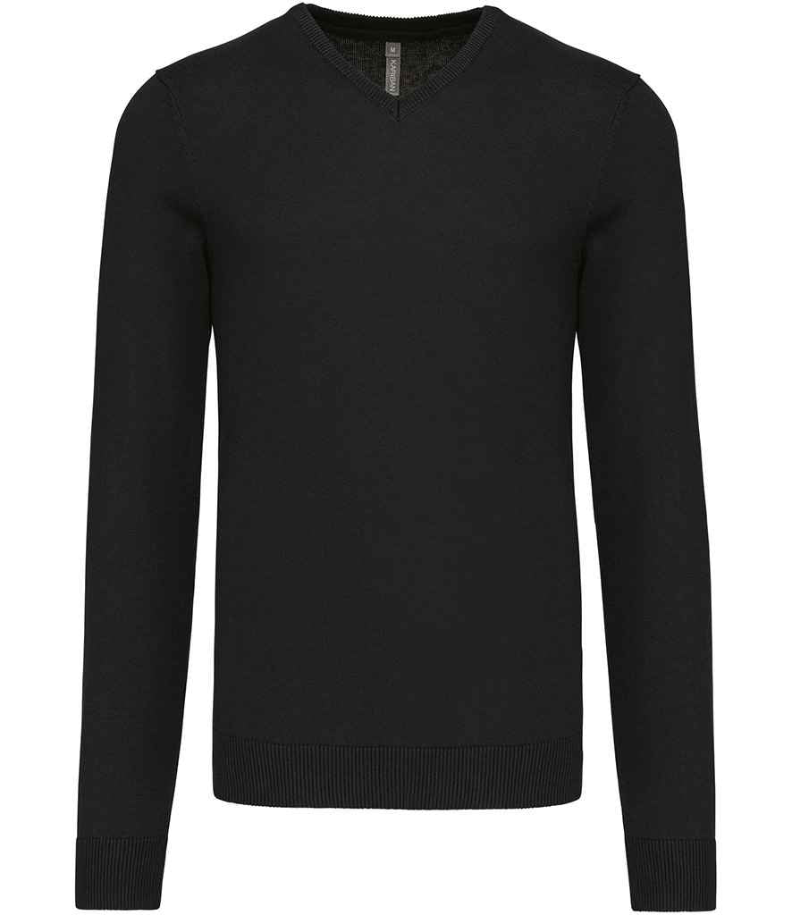Kariban Cotton Acrylic V Neck Sweater Black