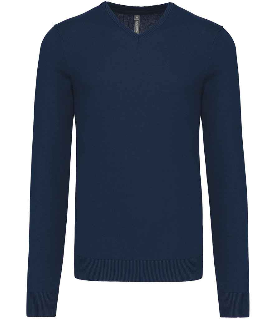 Kariban Cotton Acrylic V Neck Sweater Navy