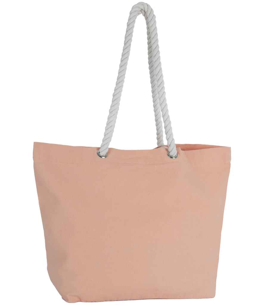 Kimood Marine Style Tote Bag Washed Light Peach