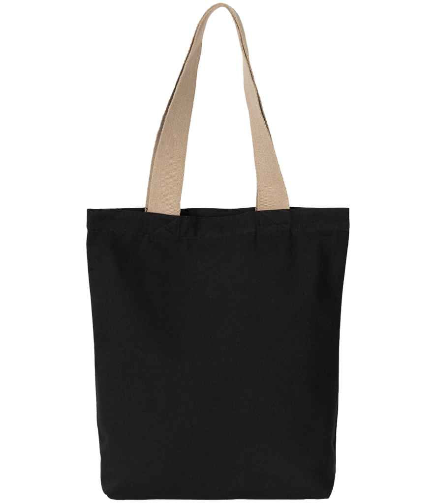 Kimood Recycled Flat-Bottom Shopping Bag Black Night/Hemp
