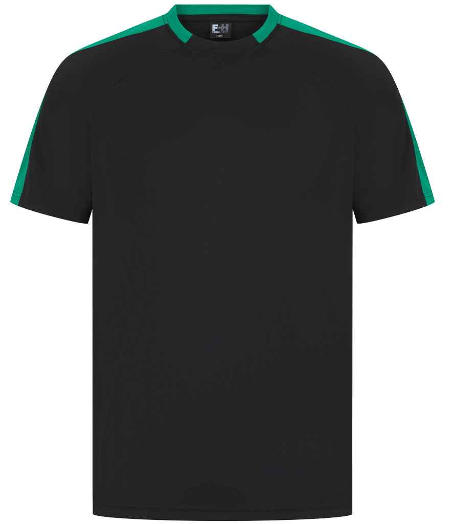 Finden + Hales Unisex Team T-Shirt Black/Emerald