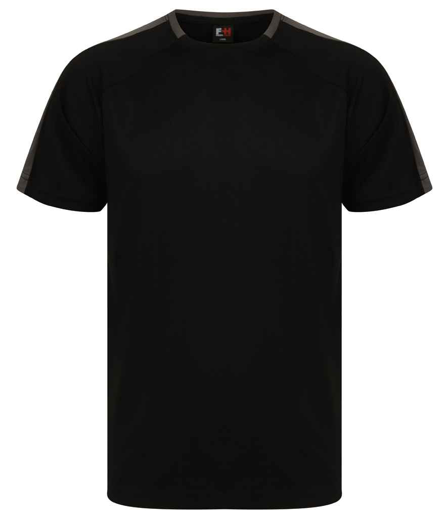 Finden + Hales Unisex Team T-Shirt Black/Gunmetal