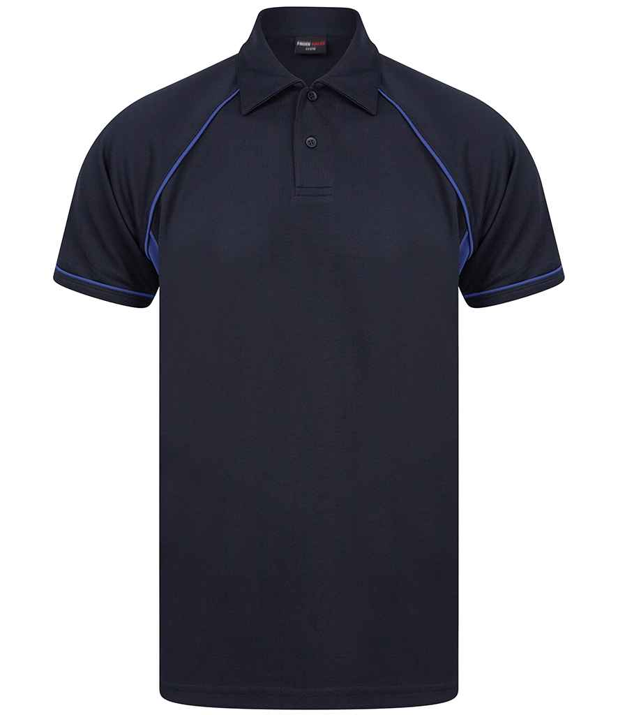Finden + Hales Performance Piped Polo Shirt | Navy/Royal Blue Navy/Royal Blue