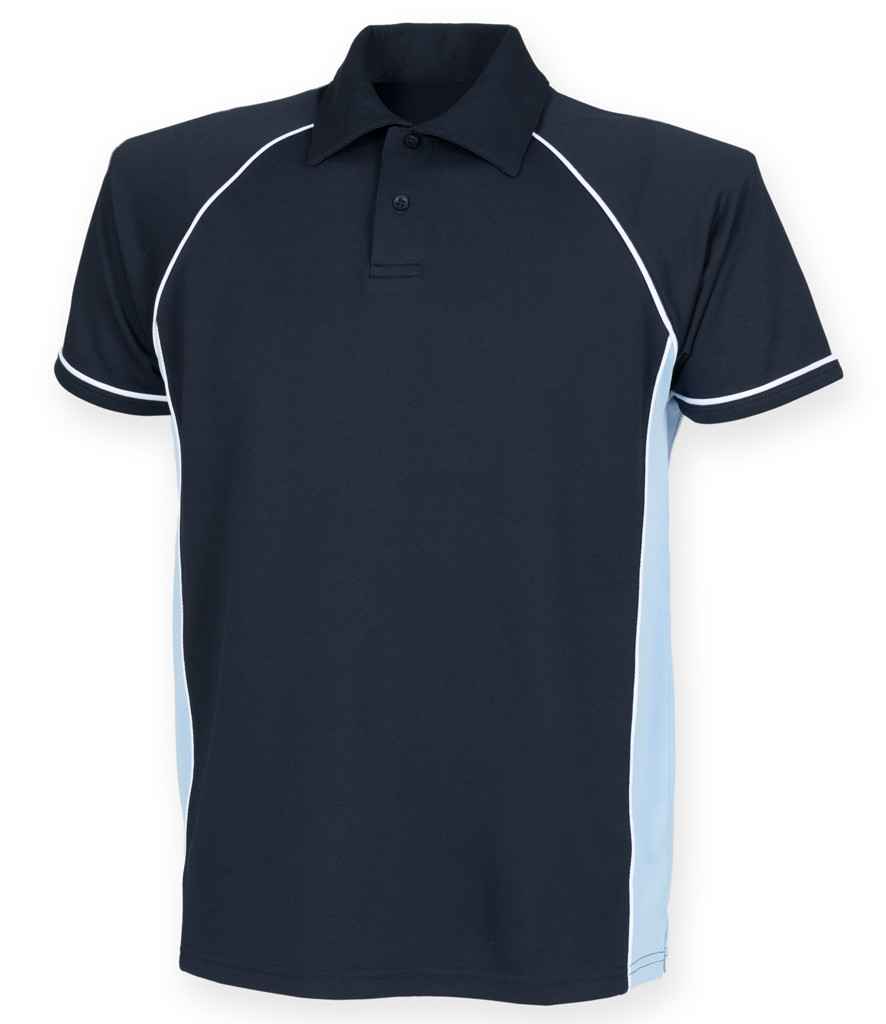 Finden + Hales Performance Piped Polo Shirt | Navy/Sky Blue/White Navy/Sky Blue/White