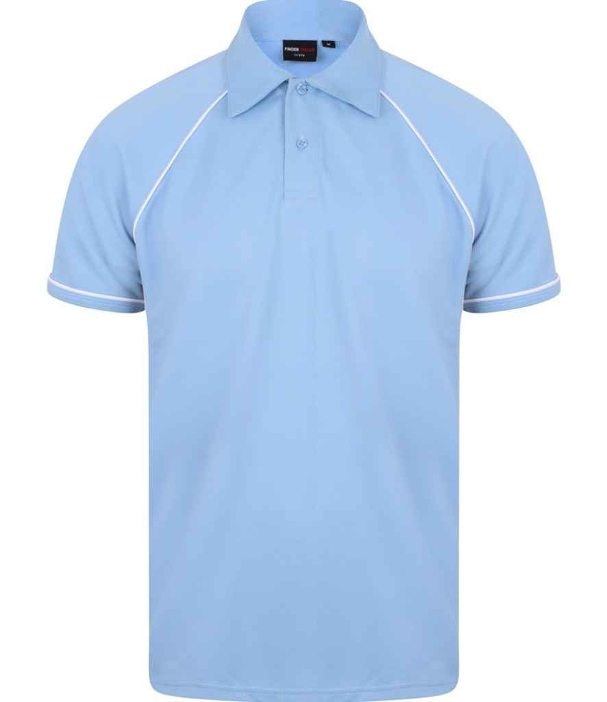 Finden + Hales Performance Piped Polo Shirt | Sky Blue/Navy/White Sky Blue/Navy/White