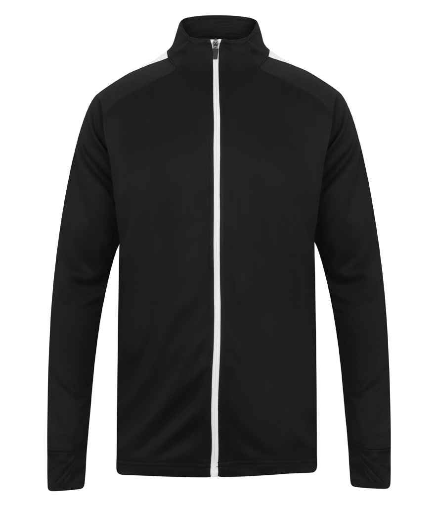 Finden + Hales Knitted Tracksuit Top | Black/White Black/White