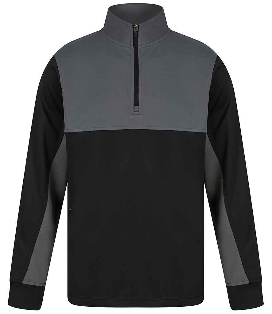 Finden + Hales 1/4 Zip Tracksuit Top Black/Gunmetal