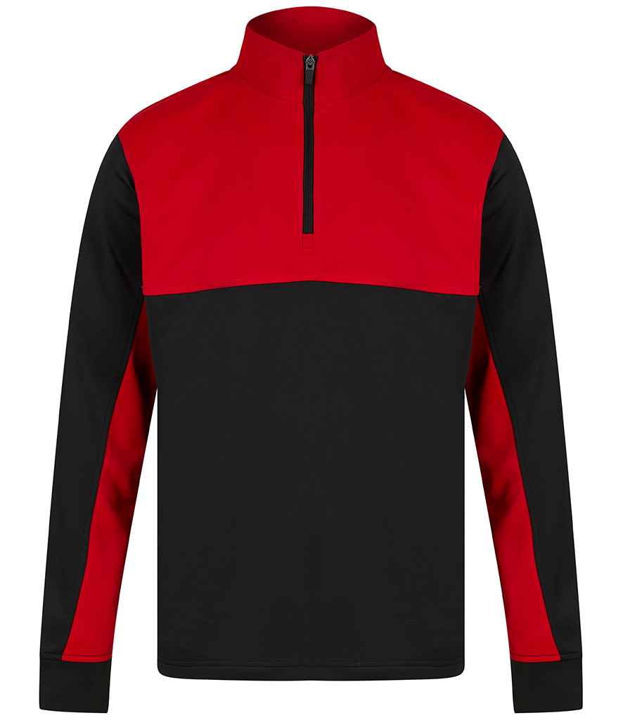 Finden + Hales 1/4 Zip Tracksuit Top Black/Red