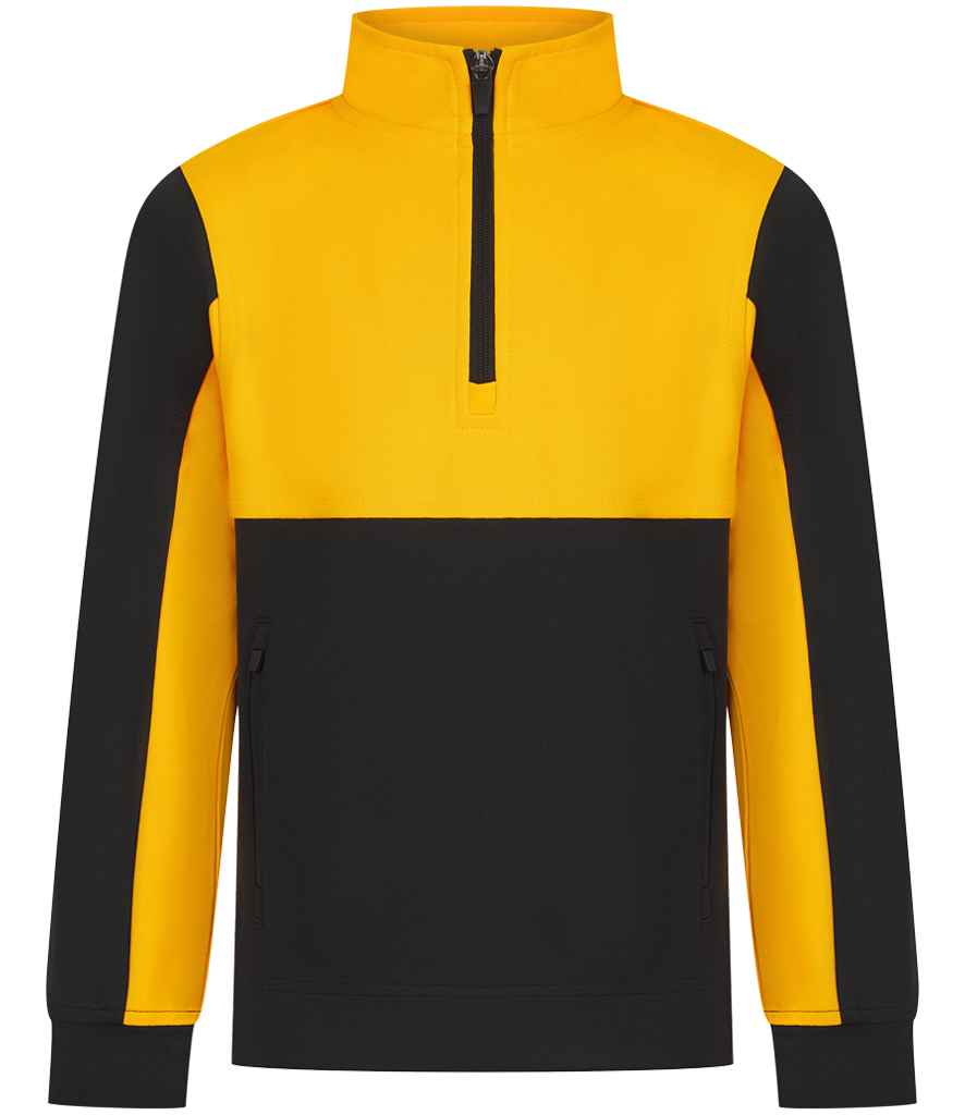 Finden + Hales Kids 1/4 Zip Tracksuit Top Black/Gold
