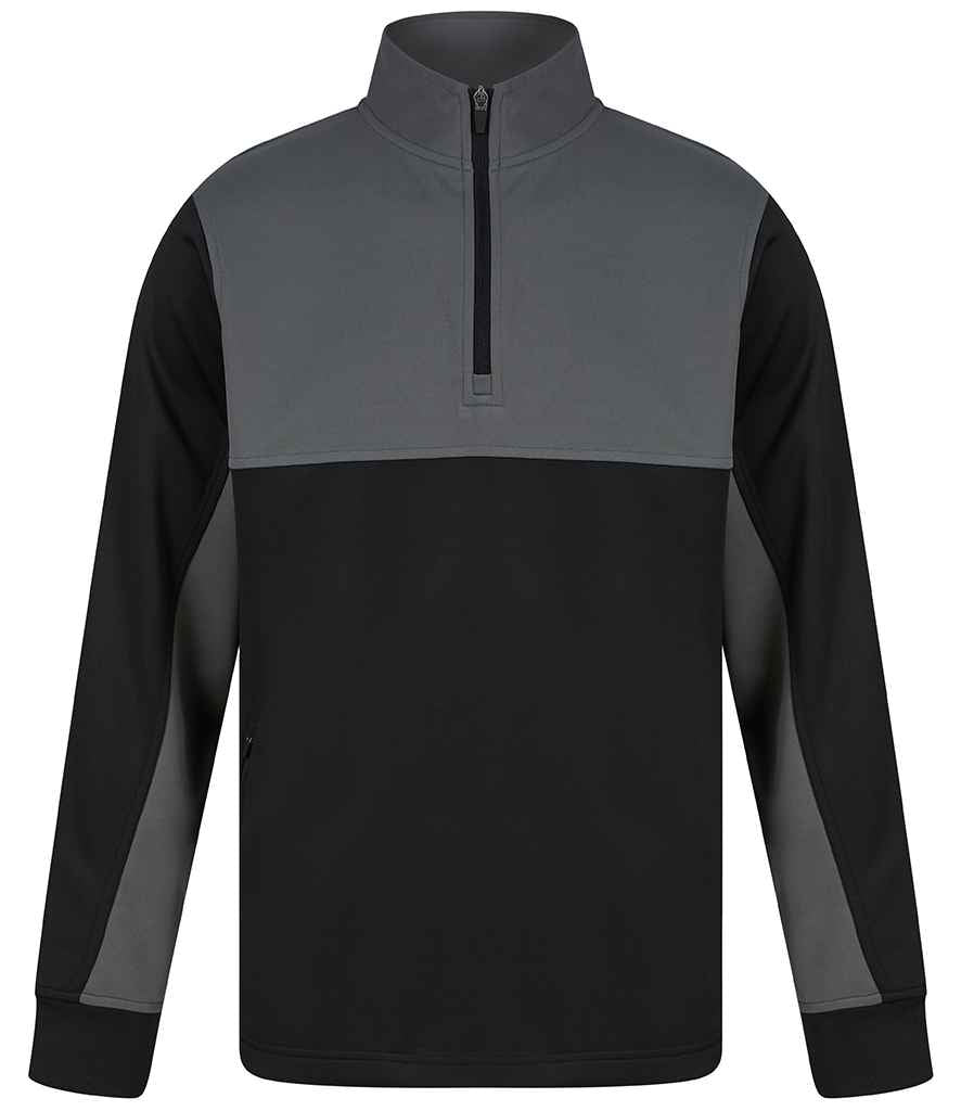 Finden + Hales Kids 1/4 Zip Tracksuit Top Black/Gunmetal