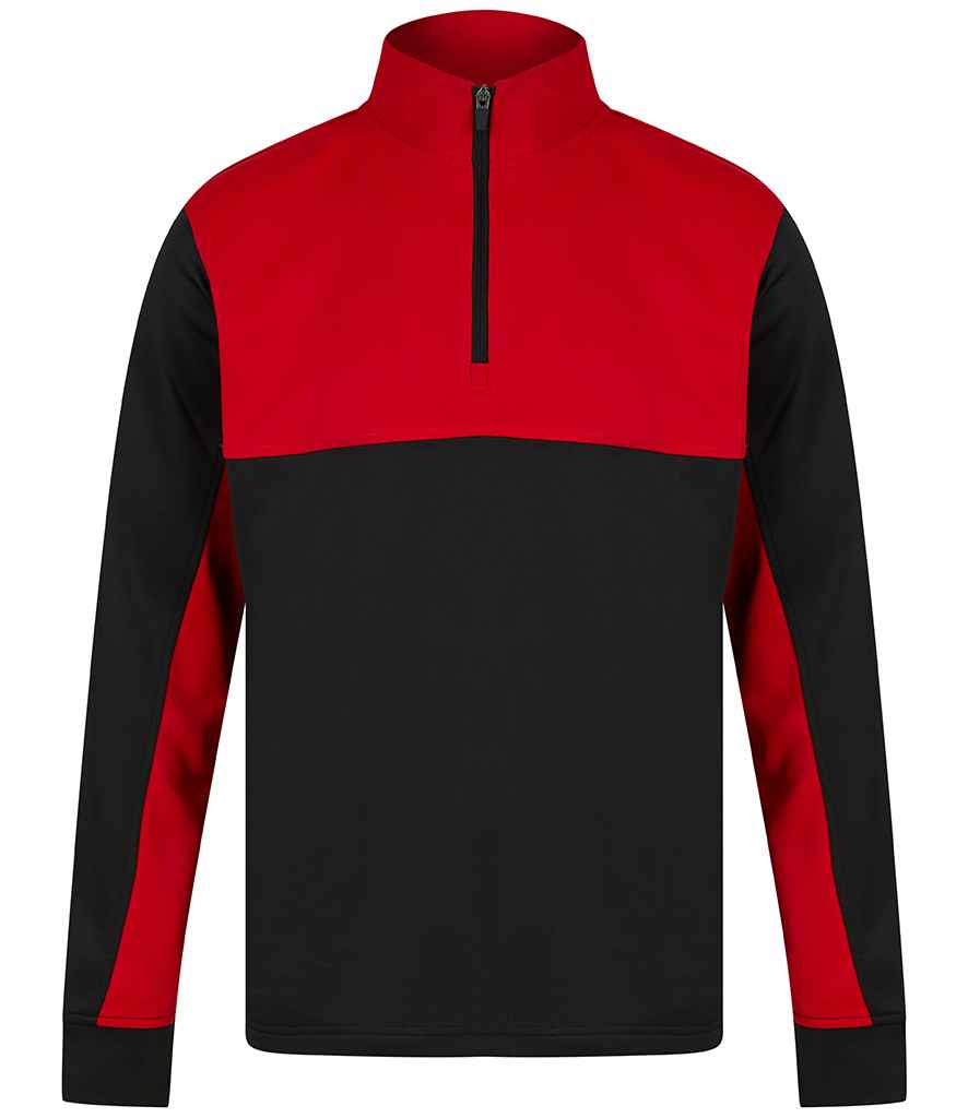 Finden + Hales Kids 1/4 Zip Tracksuit Top Black/Red