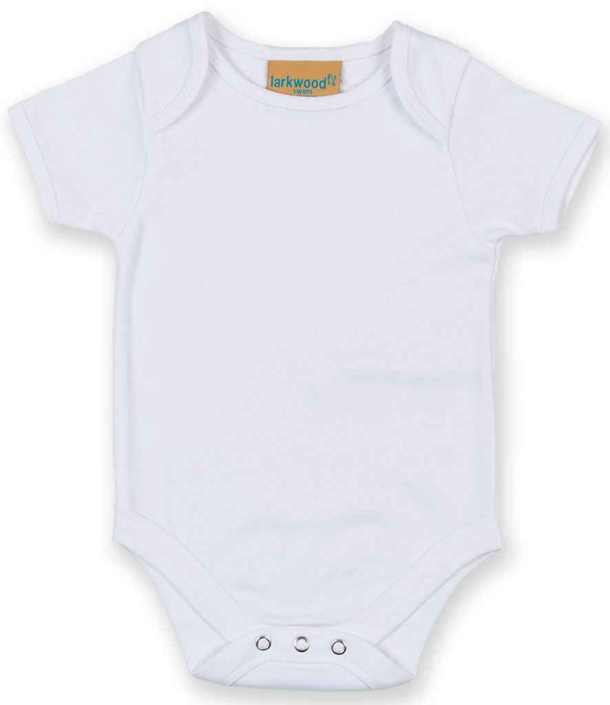 Larkwood Short Sleeve Baby Bodysuit White