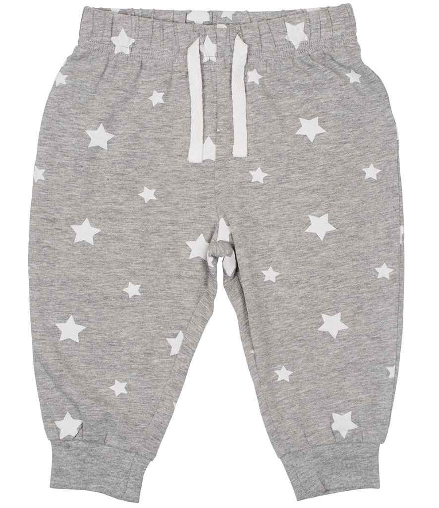 Larkwood Baby/Toddler Lounge Pants Heather Grey/White Stars
