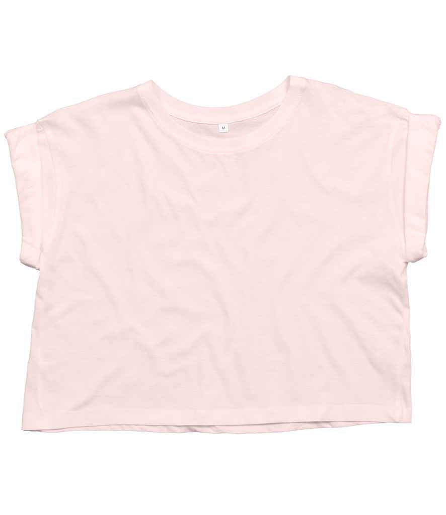 Mantis Ladies Organic Cropped T-Shirt Soft Pink