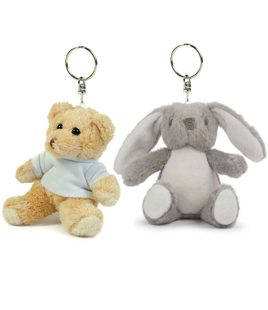 Mumbles Key Ring Grey Bunny