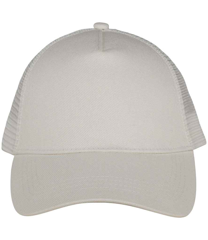Native Spirit 5 Panel Trucker Cap Ivory