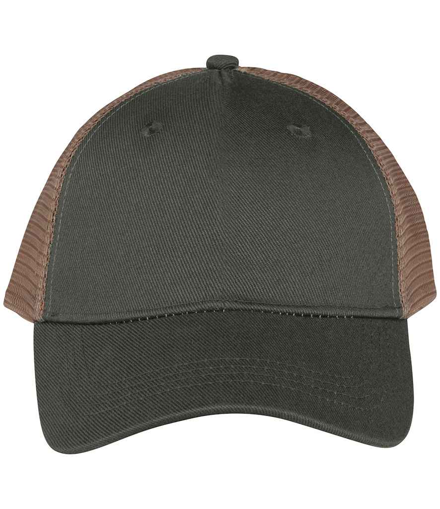 Native Spirit 5 Panel Trucker Cap Organic Khaki/Beige