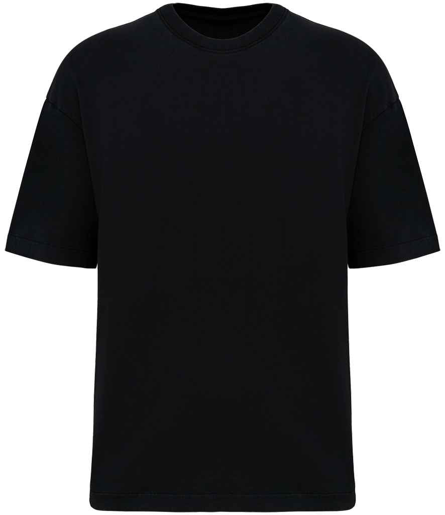 Native Spirit Oversize Washed Effect T-Shirt Washed Black