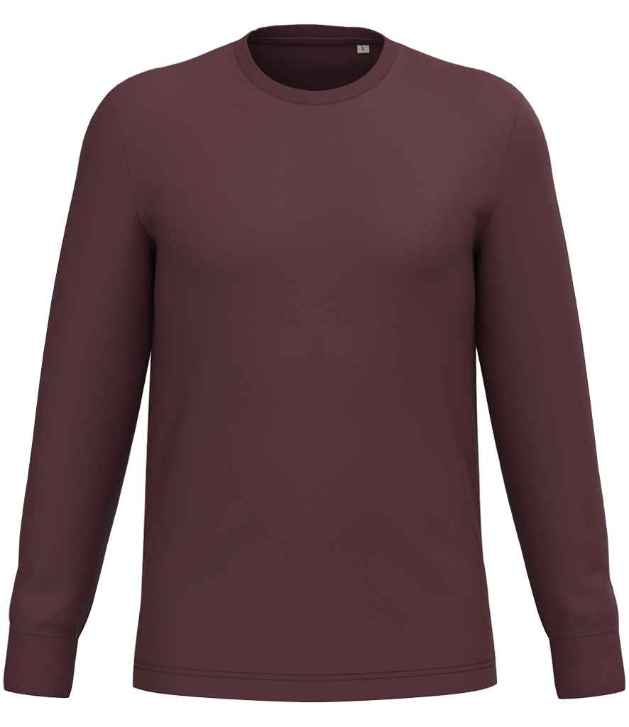 Native Spirit Unisex Crew Neck Long Sleeve T-Shirt Dark Cherry