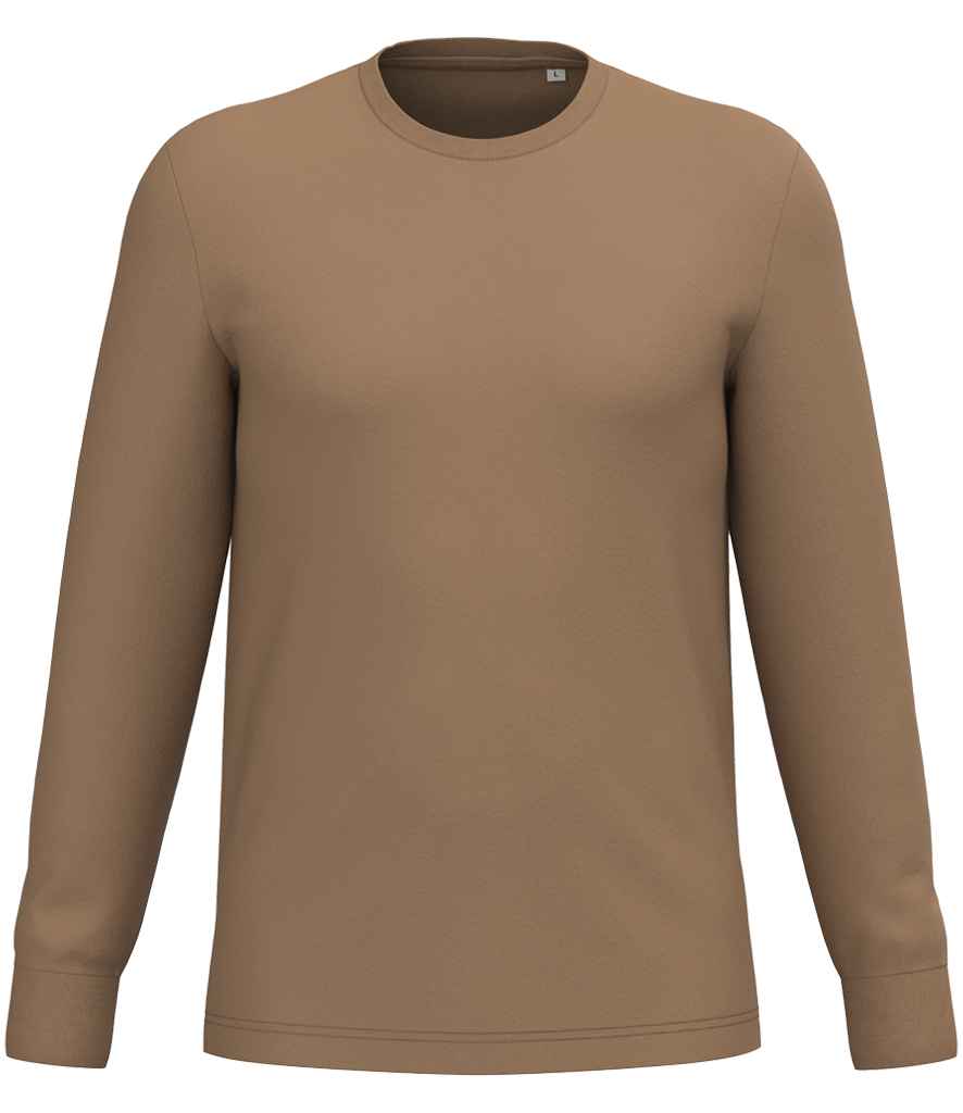 Native Spirit Unisex Crew Neck Long Sleeve T-Shirt Dark Camel