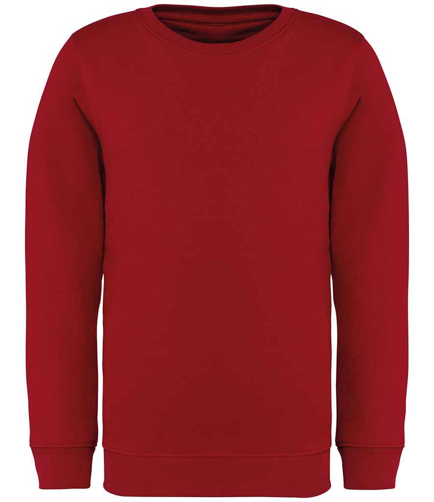 Native Spirit Kids Crew Neck Sweatshirt Hibiscus Red