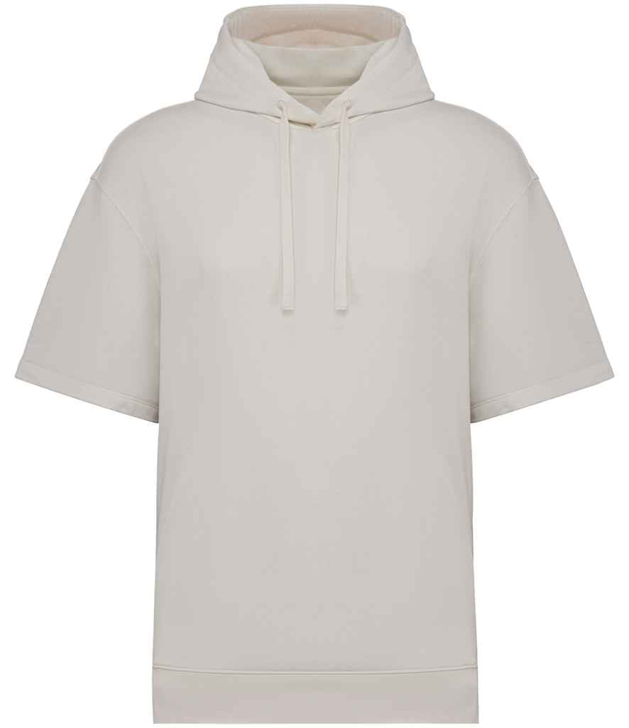 Native Spirit Unisex French Terry Hooded Short Sleeve Sweatshirt Ivory