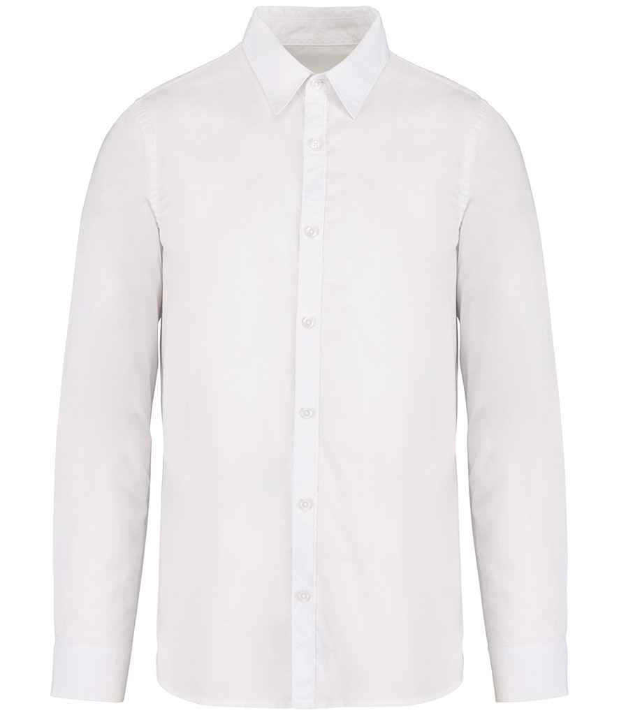 Native Spirit Washed Long Sleeve Shirt Washed White