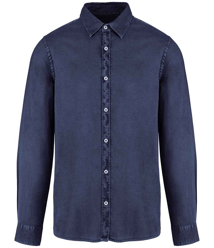 Native Spirit Washed Long Sleeve Shirt Washed Navy