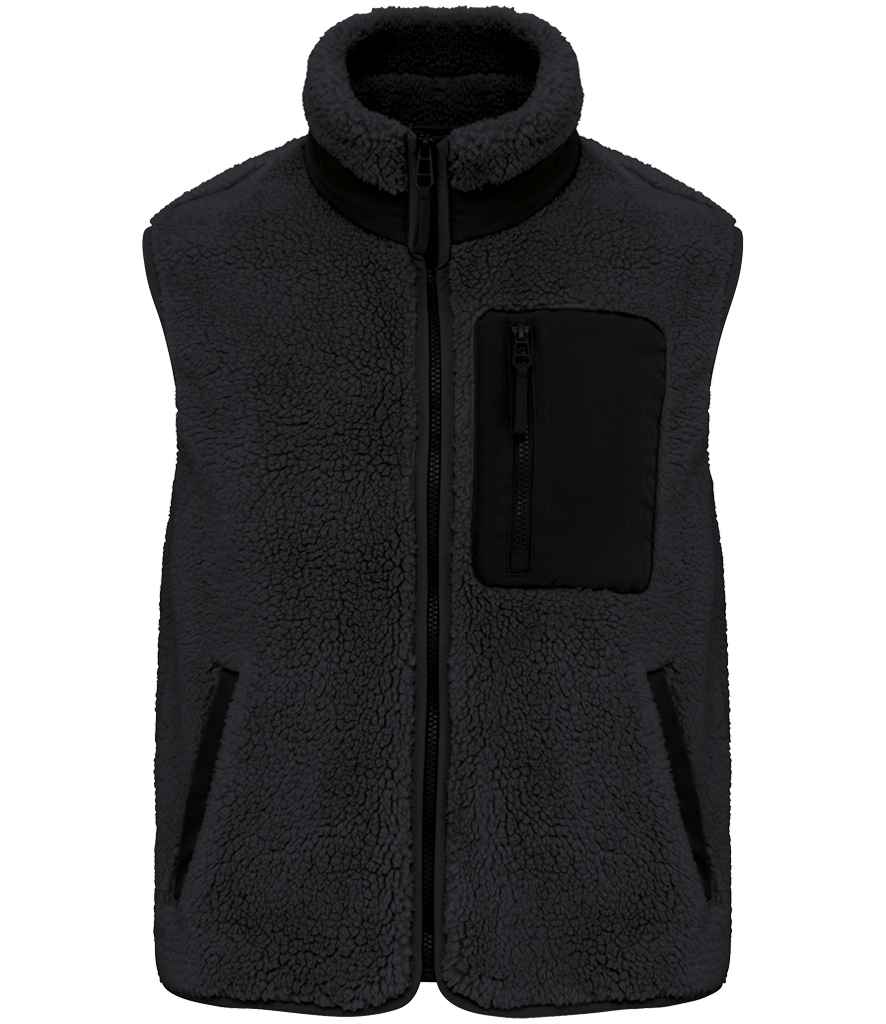 Native Spirit Unisex Sherpa Bodywarmer Black