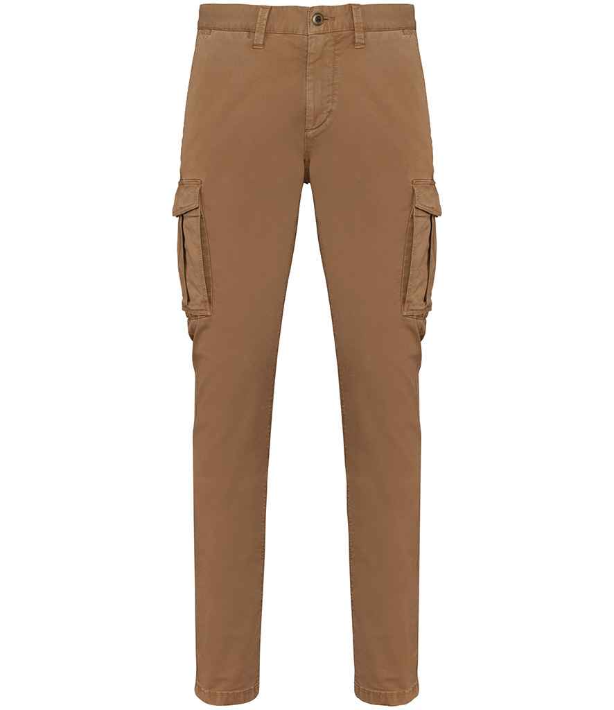 Native Spirit Washed Cargo Trousers Washed Dark Camel
