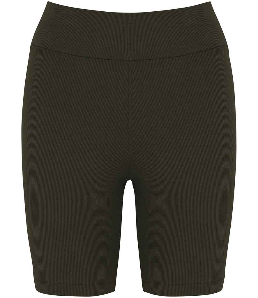 Native Spirit Ladies Ribbed Shorts Organic Khaki