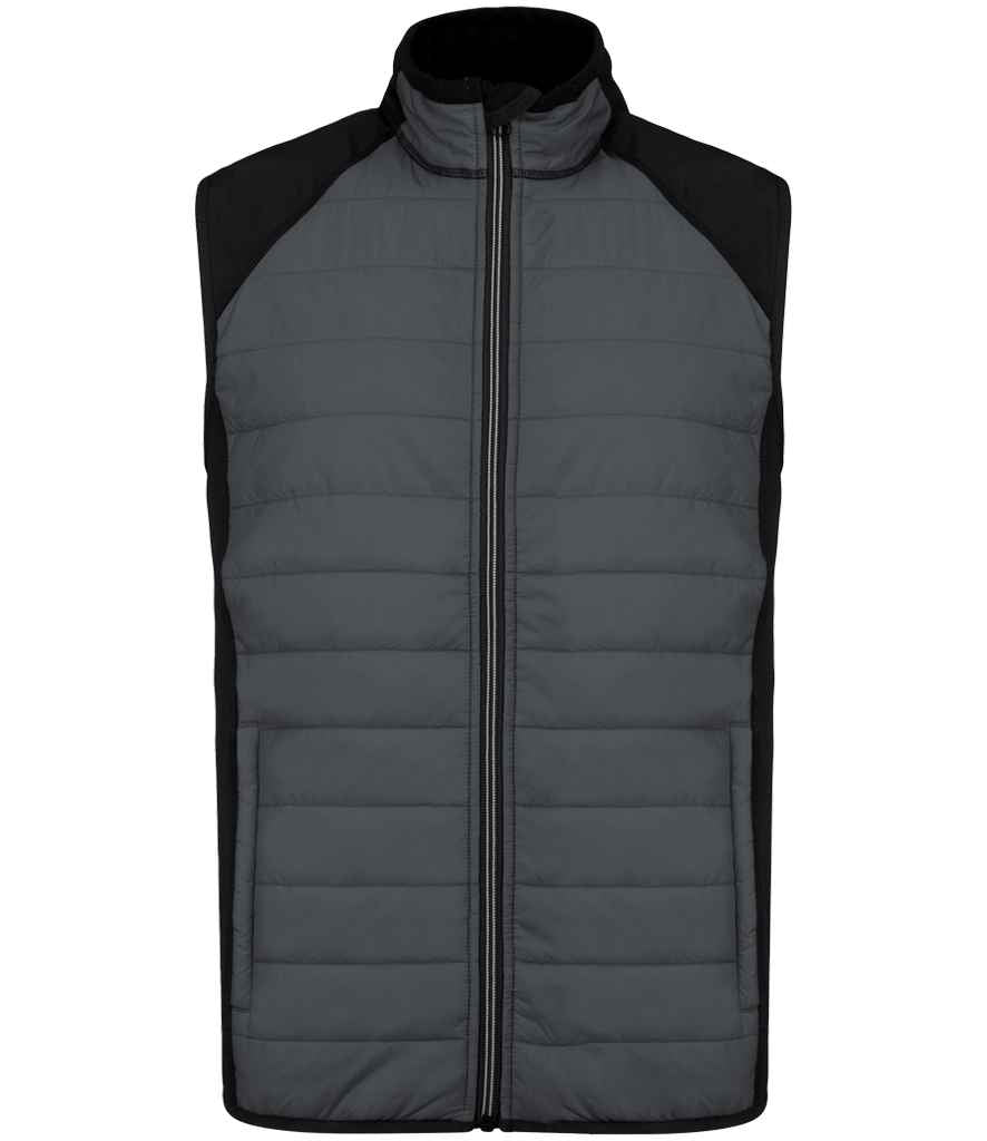 Proact Dual Fabric Sports Bodywarmer Sporty Grey/Black