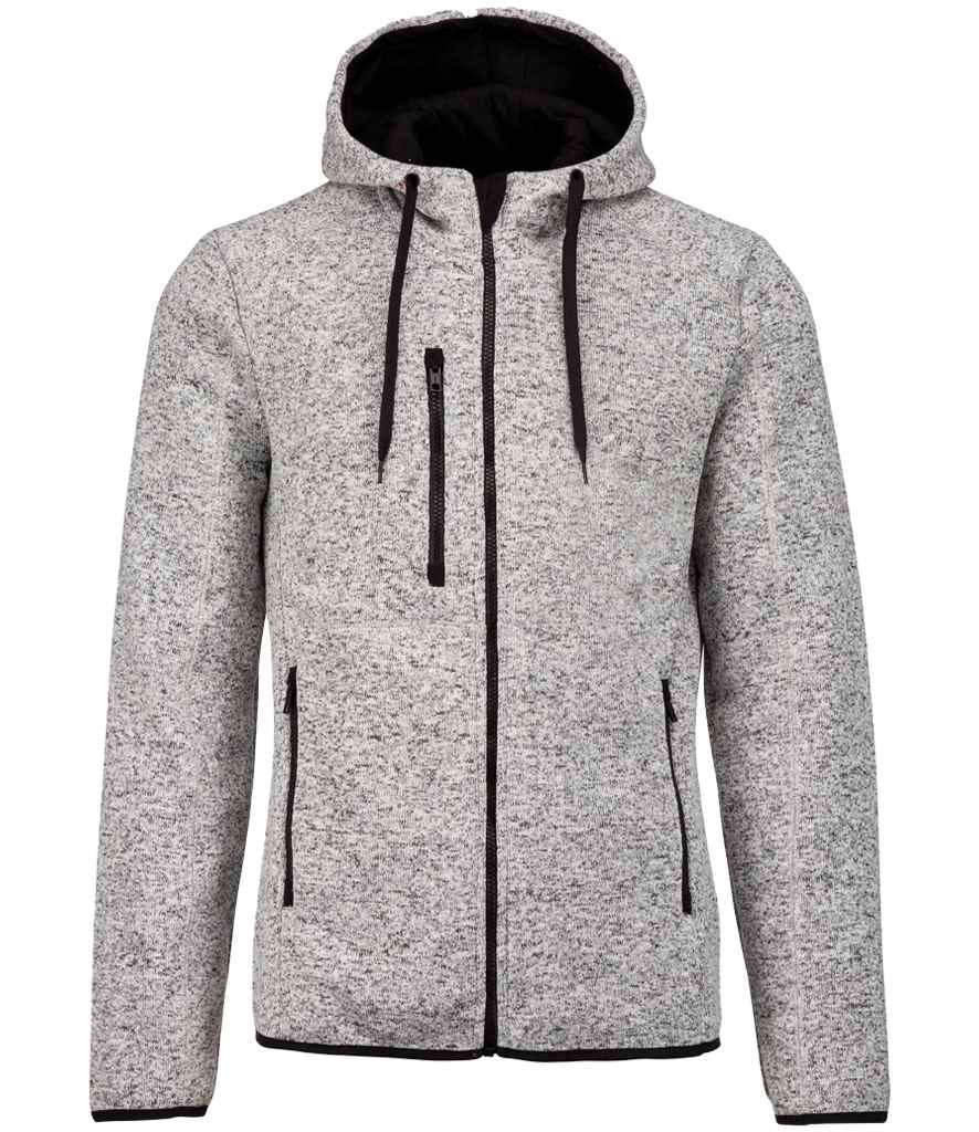 Proact Heather Hooded Jacket Light Grey Melange