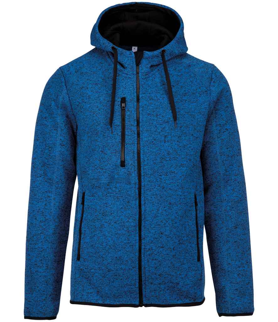 Proact Heather Hooded Jacket Light Royal Blue Melange