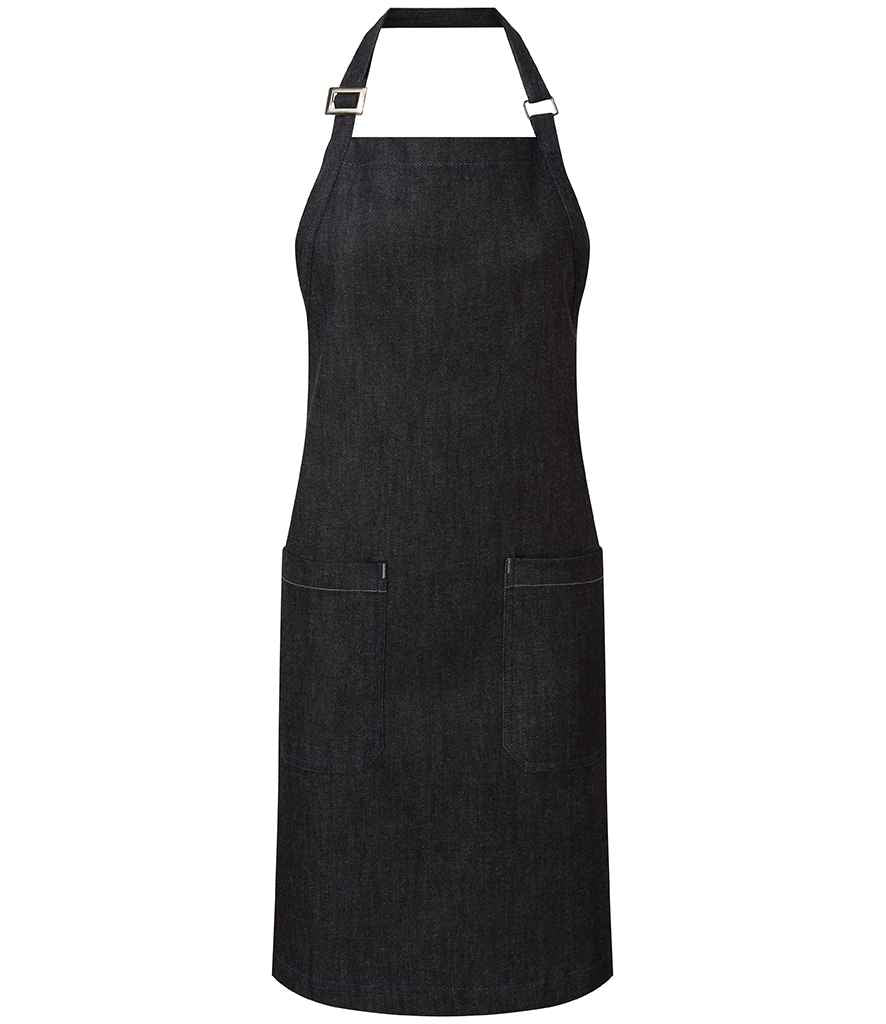Premier Fairtrade Organic Cotton Denim Bib Apron Indigo Denim