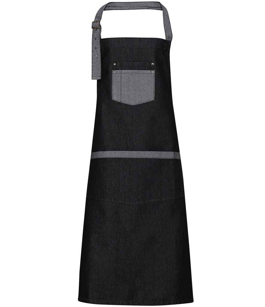 Premier Domain Bib Apron Black Denim