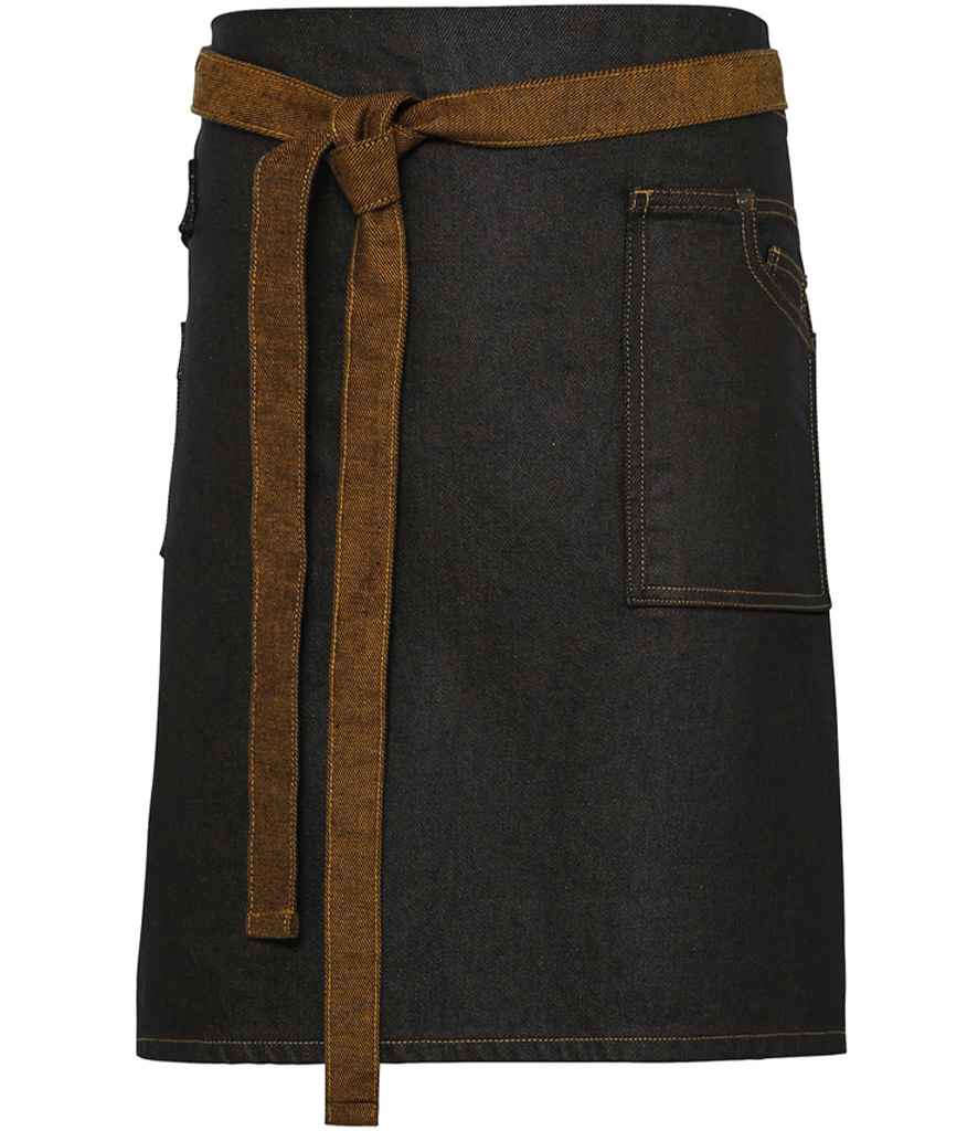 Premier Division Waist Apron Black/Tan Denim